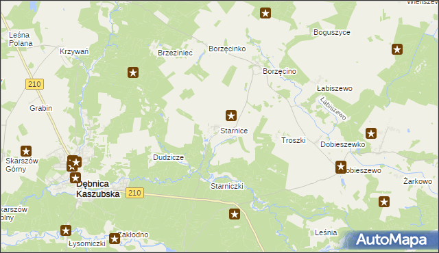 mapa Starnice, Starnice na mapie Targeo