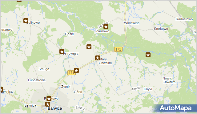 mapa Stary Chwalim, Stary Chwalim na mapie Targeo