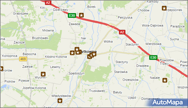 mapa Stary Gostków, Stary Gostków na mapie Targeo