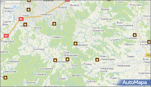 mapa Stasiówka gmina Dębica, Stasiówka gmina Dębica na mapie Targeo