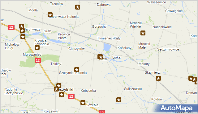 mapa Staw gmina Szczytniki, Staw gmina Szczytniki na mapie Targeo