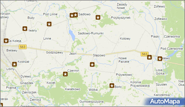 mapa Stępowo, Stępowo na mapie Targeo