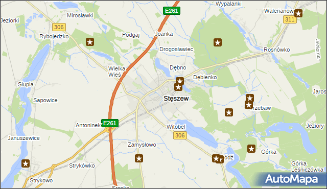 mapa Stęszew, Stęszew na mapie Targeo