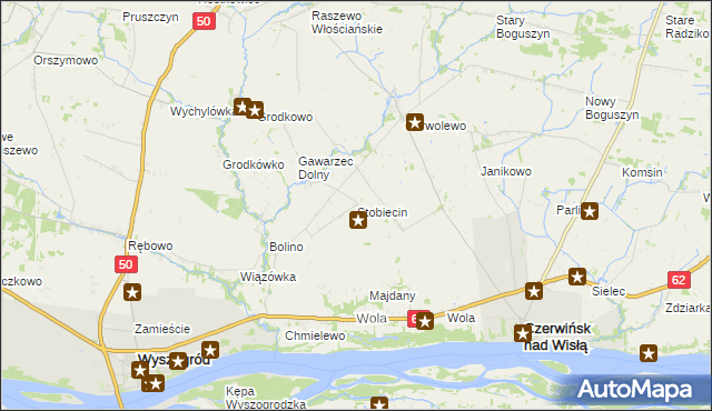 mapa Stobiecin, Stobiecin na mapie Targeo