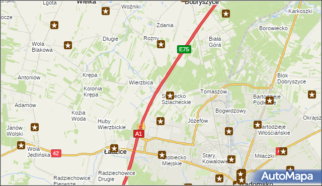 mapa Stobiecko Szlacheckie, Stobiecko Szlacheckie na mapie Targeo