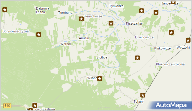 mapa Stołbce, Stołbce na mapie Targeo
