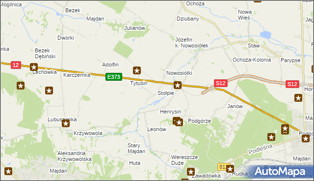 mapa Stołpie gmina Chełm, Stołpie gmina Chełm na mapie Targeo