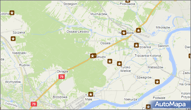 mapa Strużki, Strużki na mapie Targeo