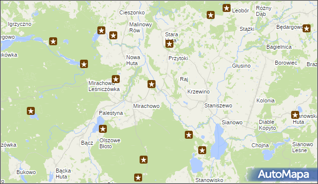 mapa Strysza Buda, Strysza Buda na mapie Targeo