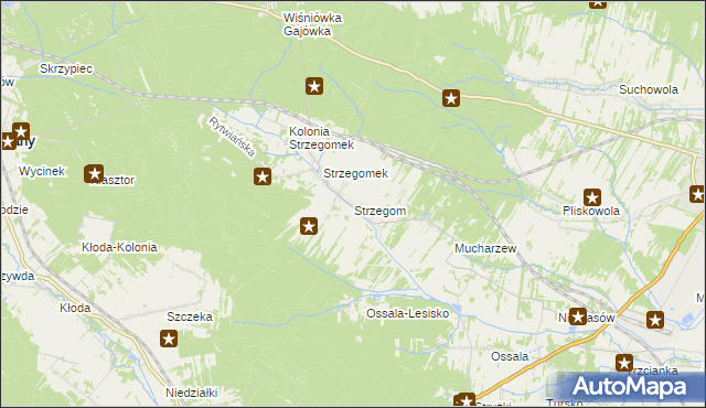 mapa Strzegom gmina Rytwiany, Strzegom gmina Rytwiany na mapie Targeo