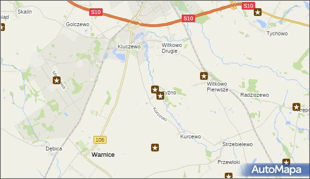mapa Strzyżno, Strzyżno na mapie Targeo