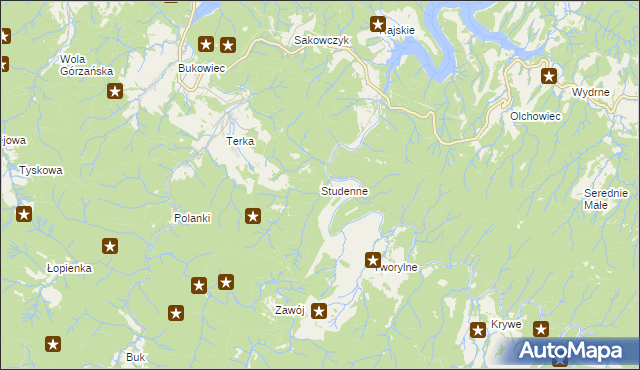 mapa Studenne, Studenne na mapie Targeo