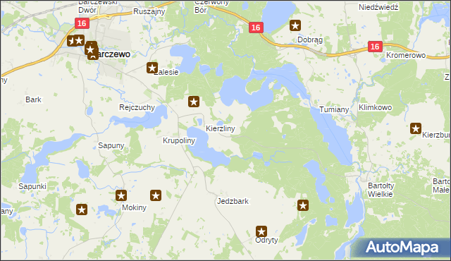 mapa Studzianek gmina Barczewo, Studzianek gmina Barczewo na mapie Targeo