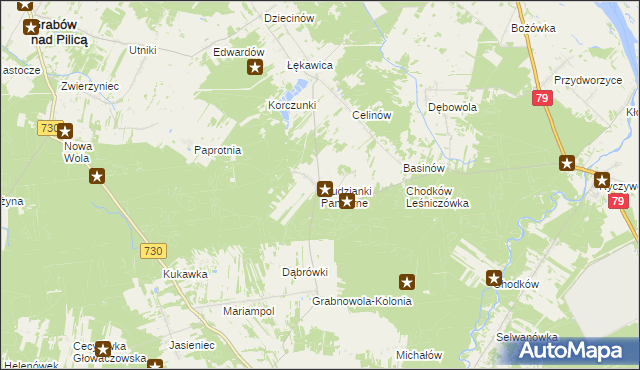 mapa Studzianki Pancerne, Studzianki Pancerne na mapie Targeo