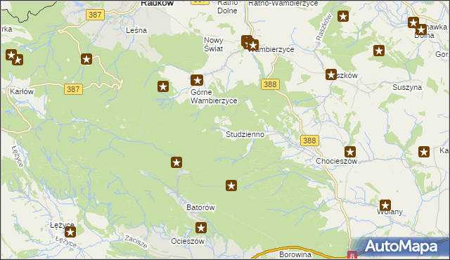 mapa Studzienno, Studzienno na mapie Targeo