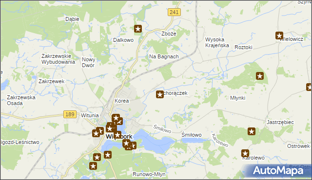 mapa Suchorączek, Suchorączek na mapie Targeo