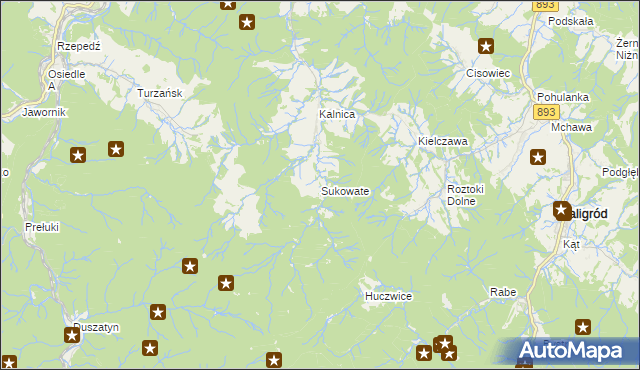 mapa Sukowate, Sukowate na mapie Targeo