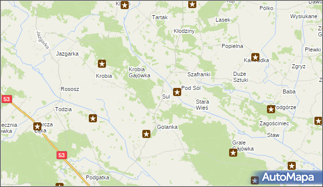 mapa Sul, Sul na mapie Targeo