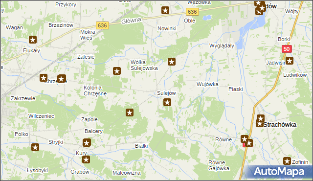 mapa Sulejów gmina Jadów, Sulejów gmina Jadów na mapie Targeo