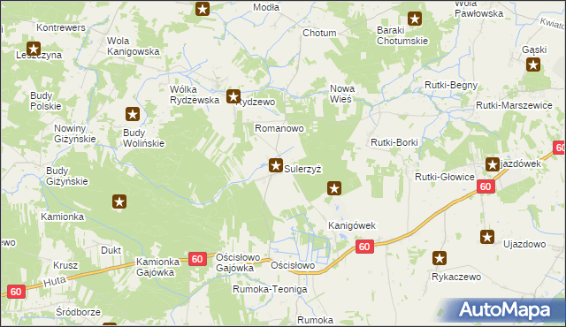 mapa Sulerzyż, Sulerzyż na mapie Targeo