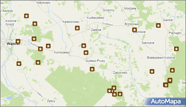 mapa Sulewo-Kownaty, Sulewo-Kownaty na mapie Targeo