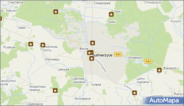 mapa Sulmierzyce powiat krotoszyński, Sulmierzyce powiat krotoszyński na mapie Targeo