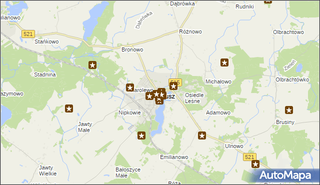 mapa Susz, Susz na mapie Targeo