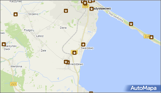 mapa Swarzewo, Swarzewo na mapie Targeo