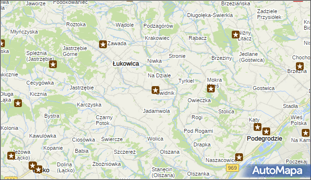 mapa Świdnik gmina Łukowica, Świdnik gmina Łukowica na mapie Targeo