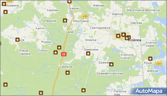 mapa Świebodów, Świebodów na mapie Targeo