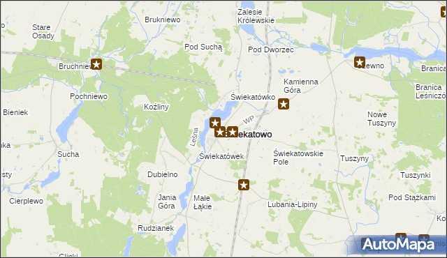 mapa Świekatowo, Świekatowo na mapie Targeo