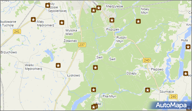 mapa Świt gmina Gostycyn, Świt gmina Gostycyn na mapie Targeo