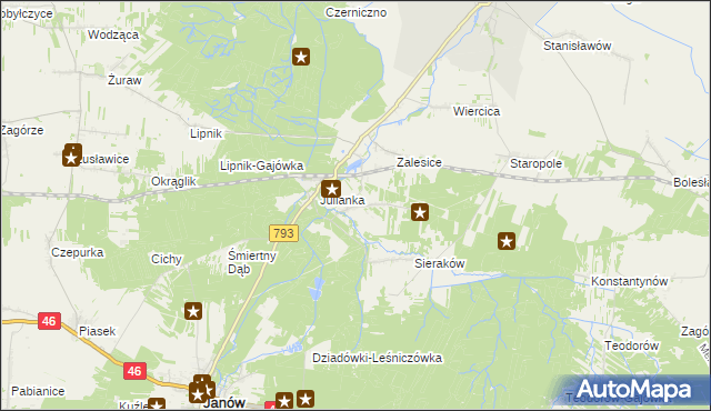 mapa Sygontka, Sygontka na mapie Targeo