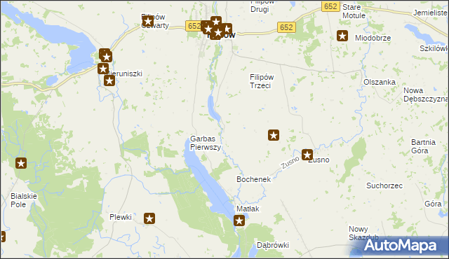 mapa Szafranki gmina Filipów, Szafranki gmina Filipów na mapie Targeo