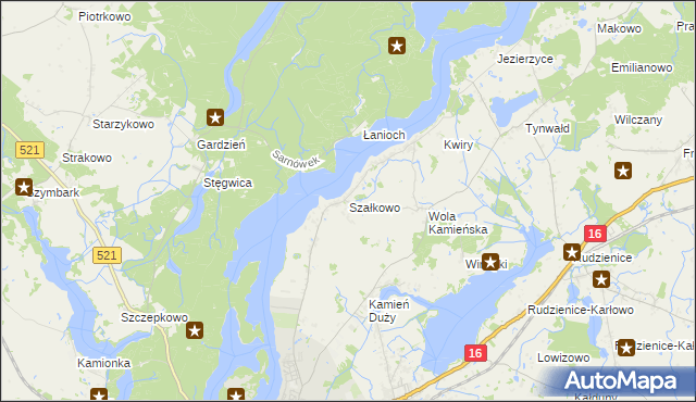 mapa Szałkowo, Szałkowo na mapie Targeo