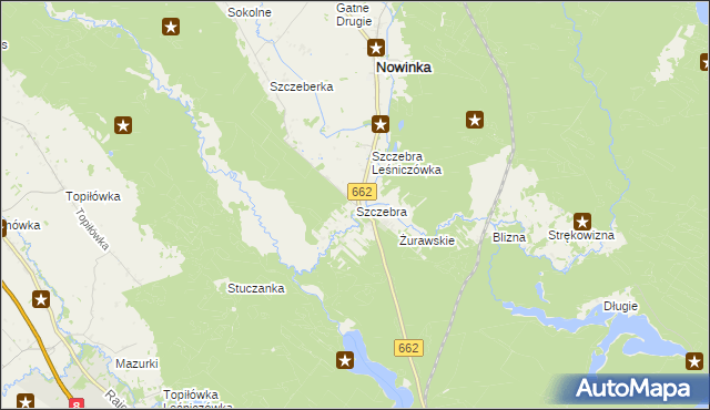 mapa Szczebra, Szczebra na mapie Targeo