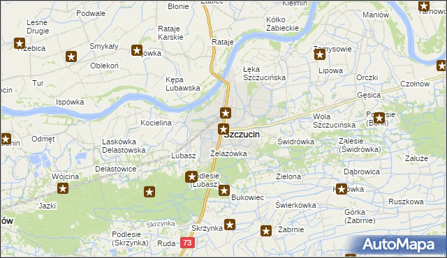 mapa Szczucin, Szczucin na mapie Targeo