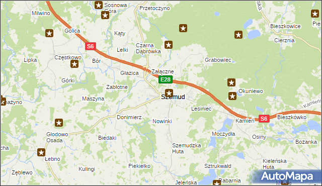 mapa Szemud, Szemud na mapie Targeo