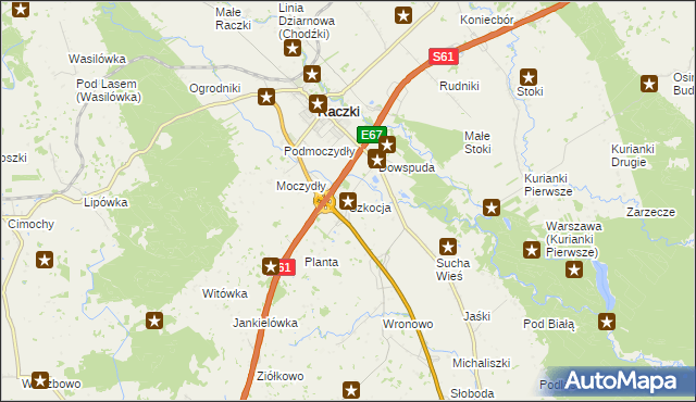 mapa Szkocja gmina Raczki, Szkocja gmina Raczki na mapie Targeo