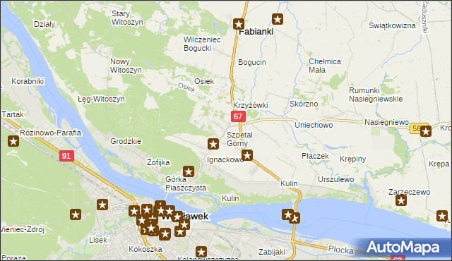 mapa Szpetal Górny, Szpetal Górny na mapie Targeo