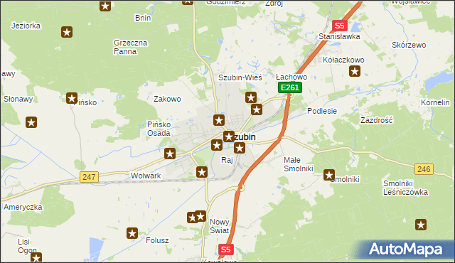 mapa Szubin, Szubin na mapie Targeo
