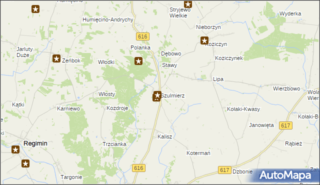 mapa Szulmierz, Szulmierz na mapie Targeo