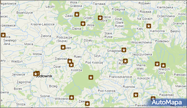mapa Szyk, Szyk na mapie Targeo