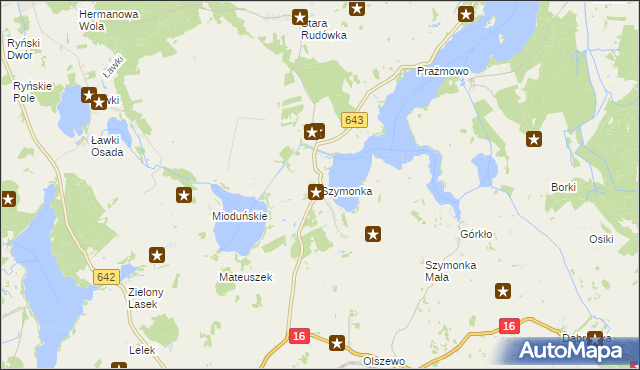 mapa Szymonka, Szymonka na mapie Targeo