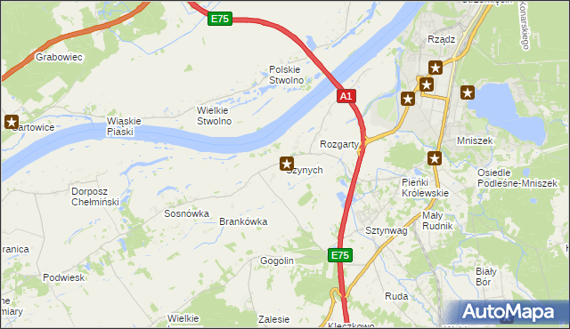 mapa Szynych, Szynych na mapie Targeo