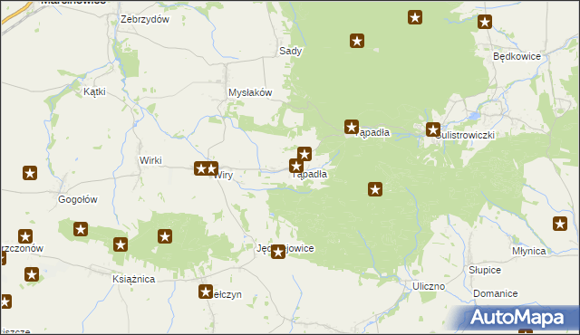 mapa Tąpadła, Tąpadła na mapie Targeo
