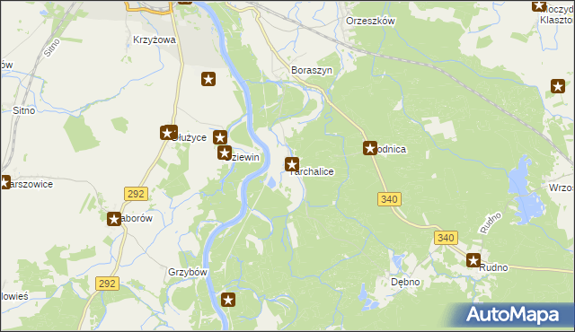 mapa Tarchalice, Tarchalice na mapie Targeo