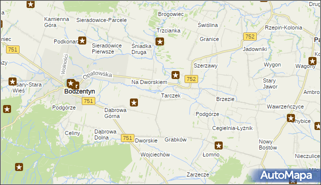 mapa Tarczek, Tarczek na mapie Targeo