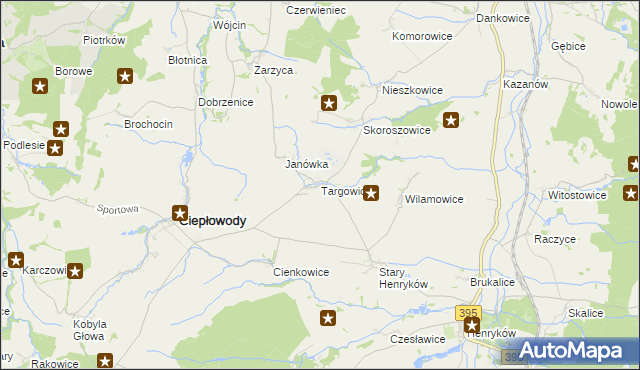 mapa Targowica, Targowica na mapie Targeo