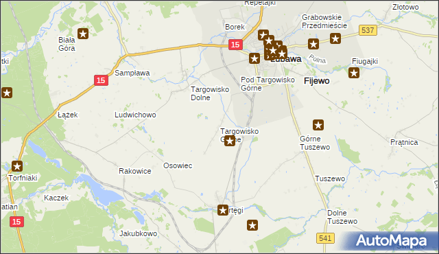 mapa Targowisko Górne, Targowisko Górne na mapie Targeo